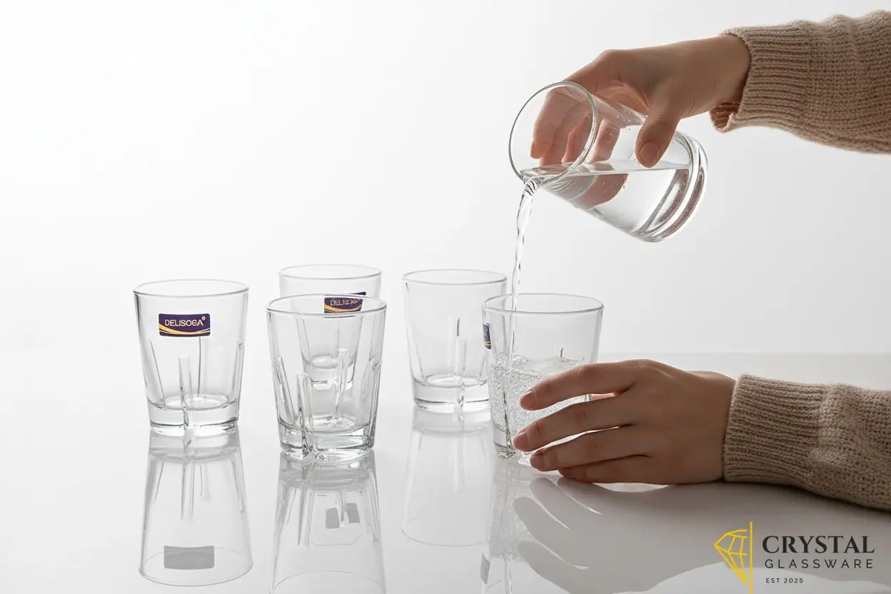 Delisoga crystal-clear drinking glasses